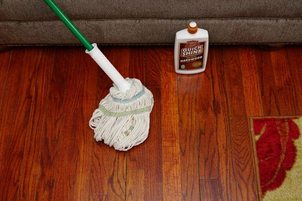 cleaning hardwood floor