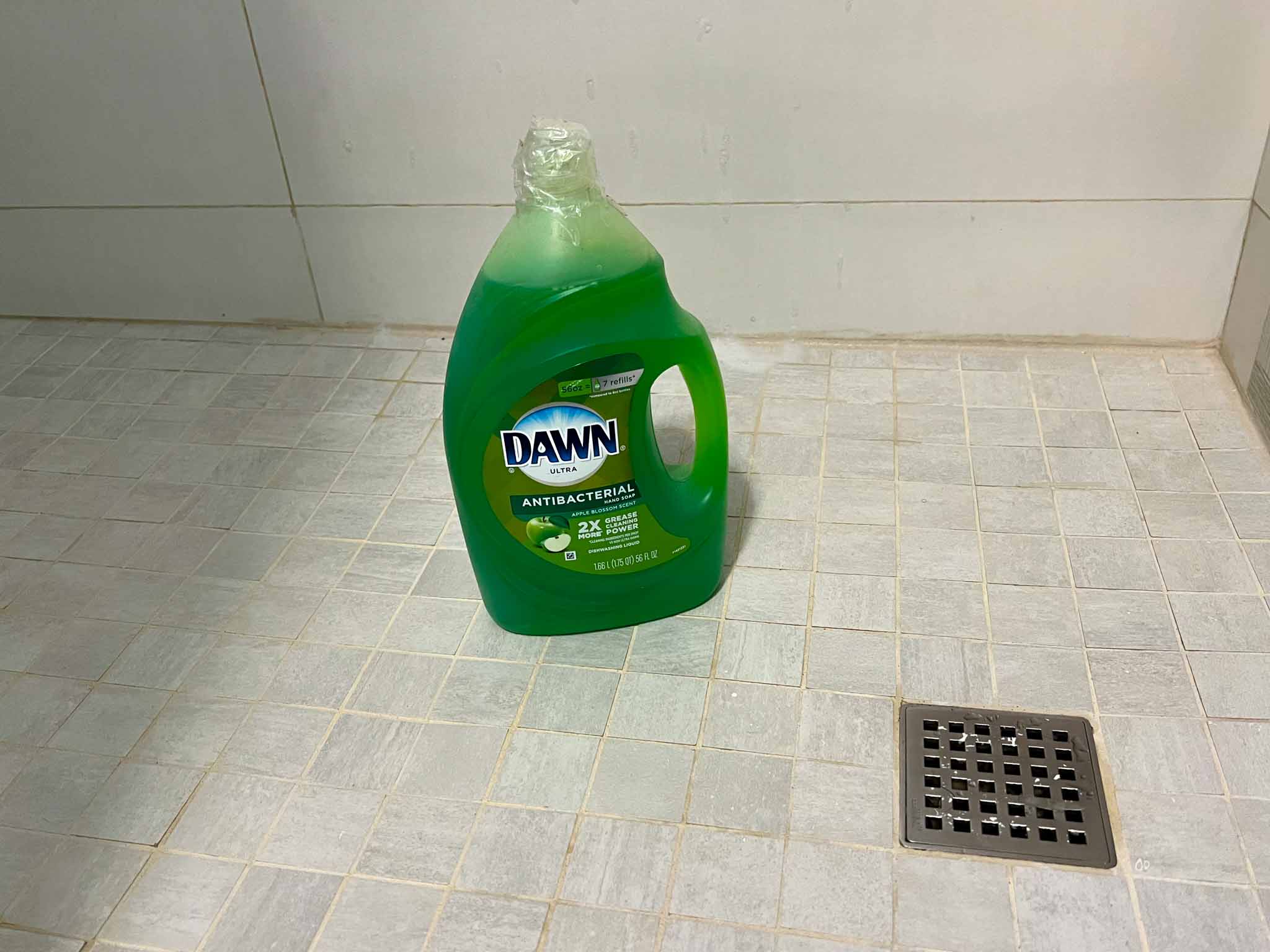 using dawn to clean shower