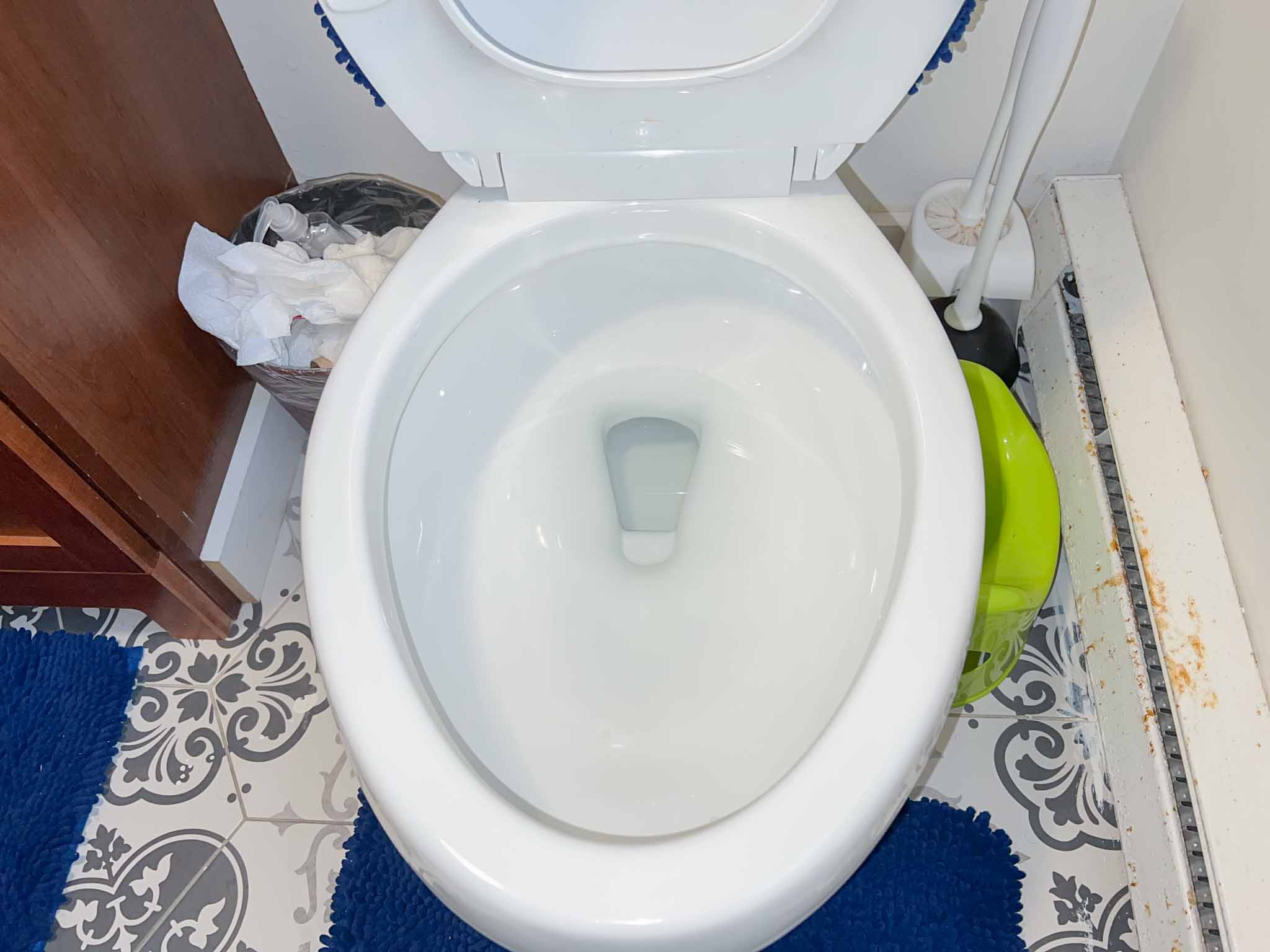 cleaning urine from toilet seat
