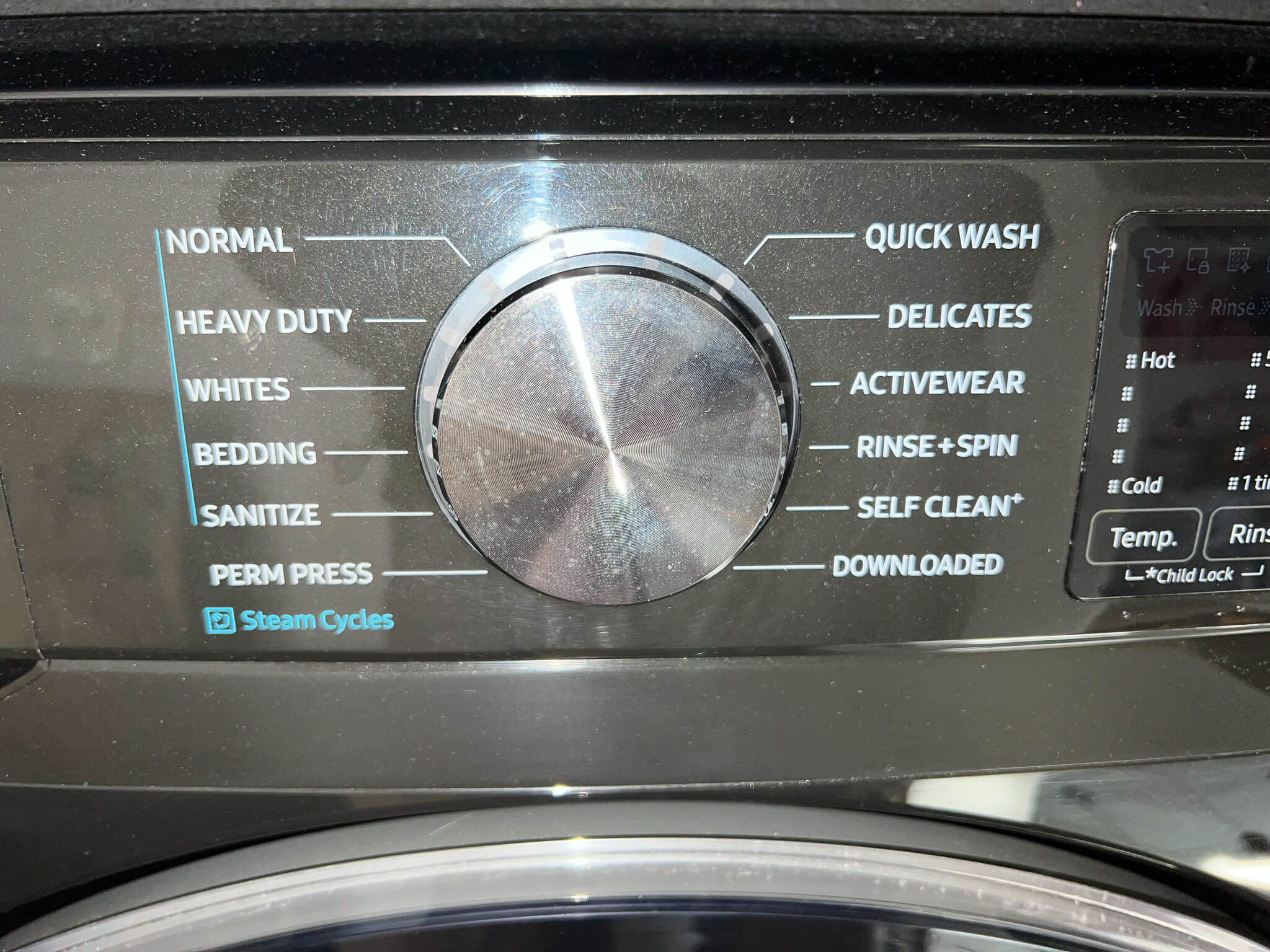 washing machine control