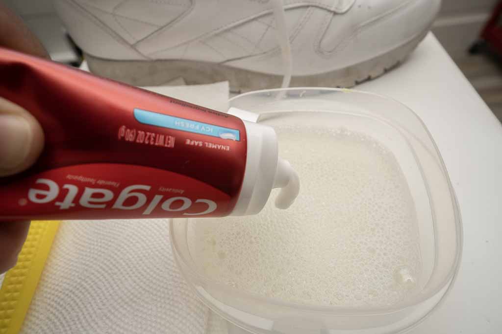 adding toothpaste to bowel