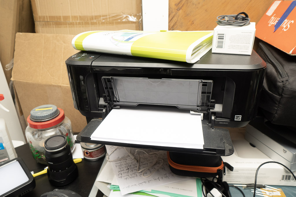 printer on desk