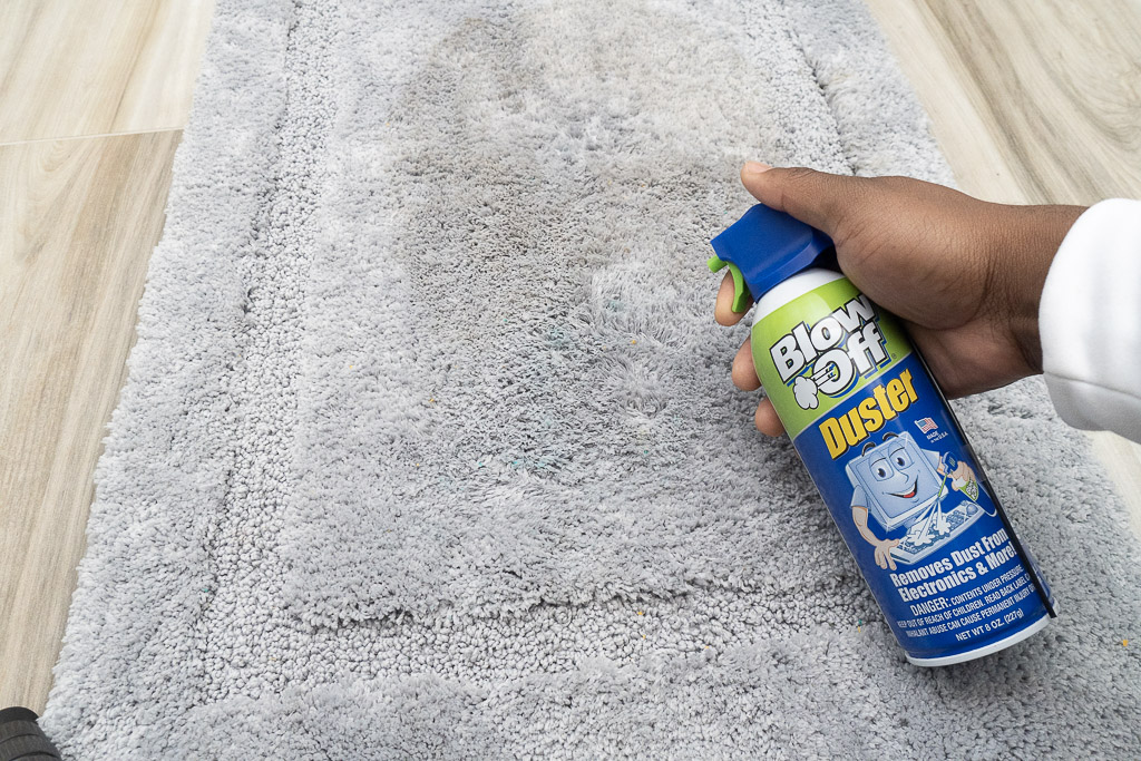 using compressed air to dry carpet
