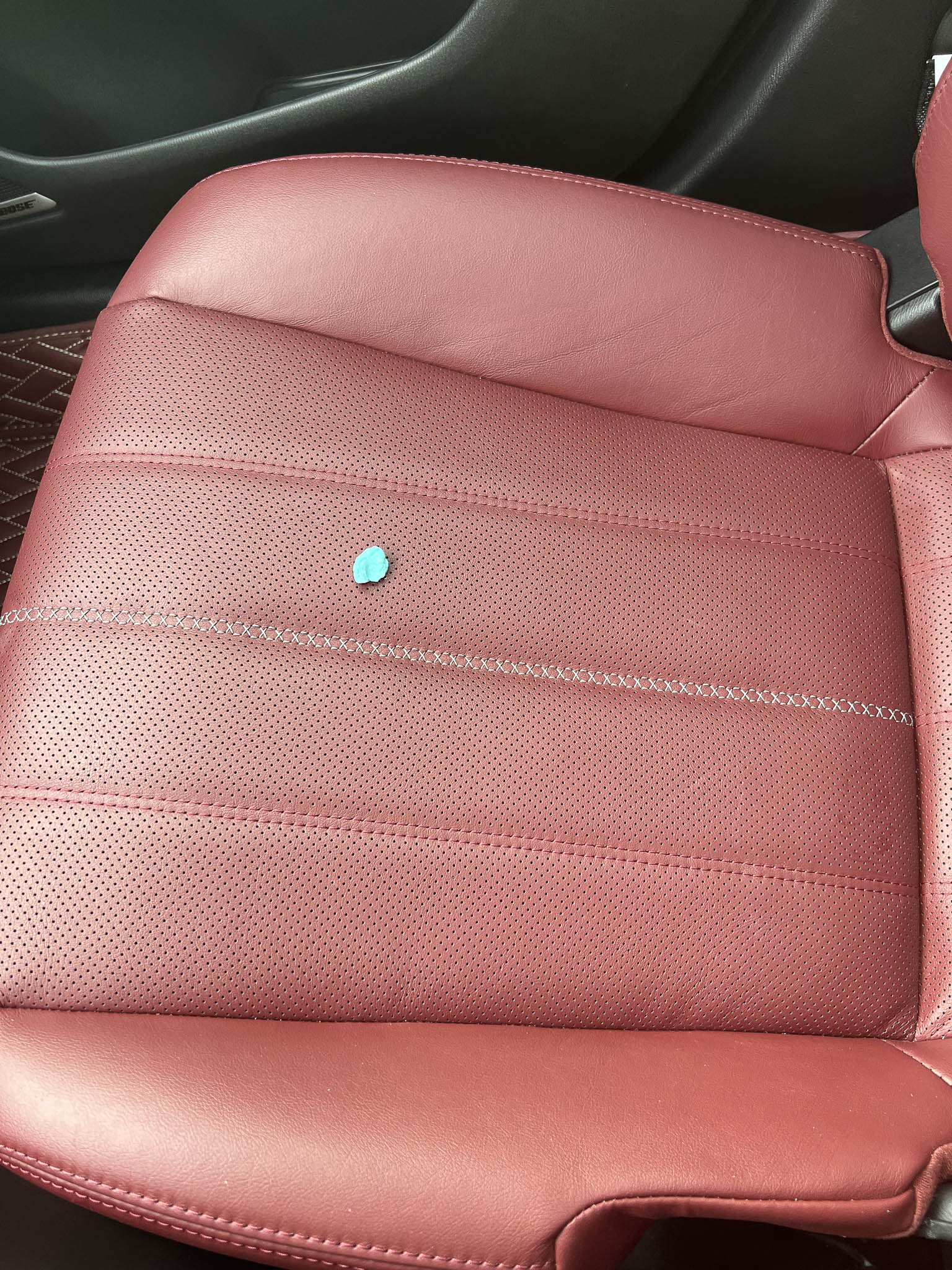 gum on car seat