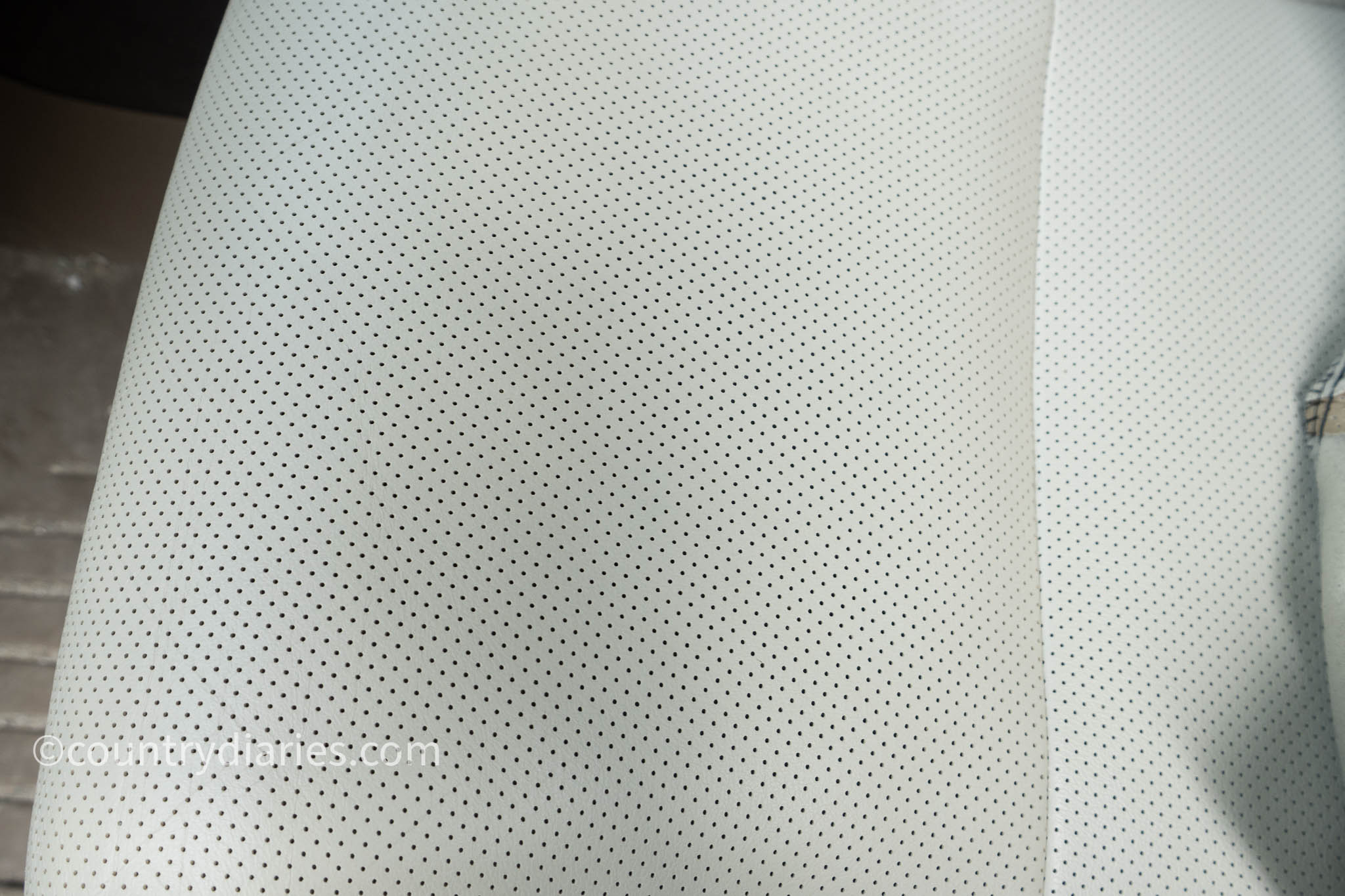 perforated holes in leather car seat